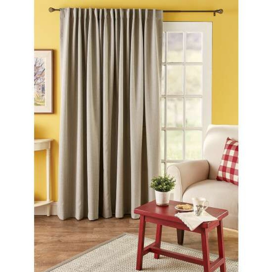 Curtains & Drapes * | Outlet Vermont Country Store Hudson Dot Room-Darkening Rod Pocket Patio Panel With Back Tabs