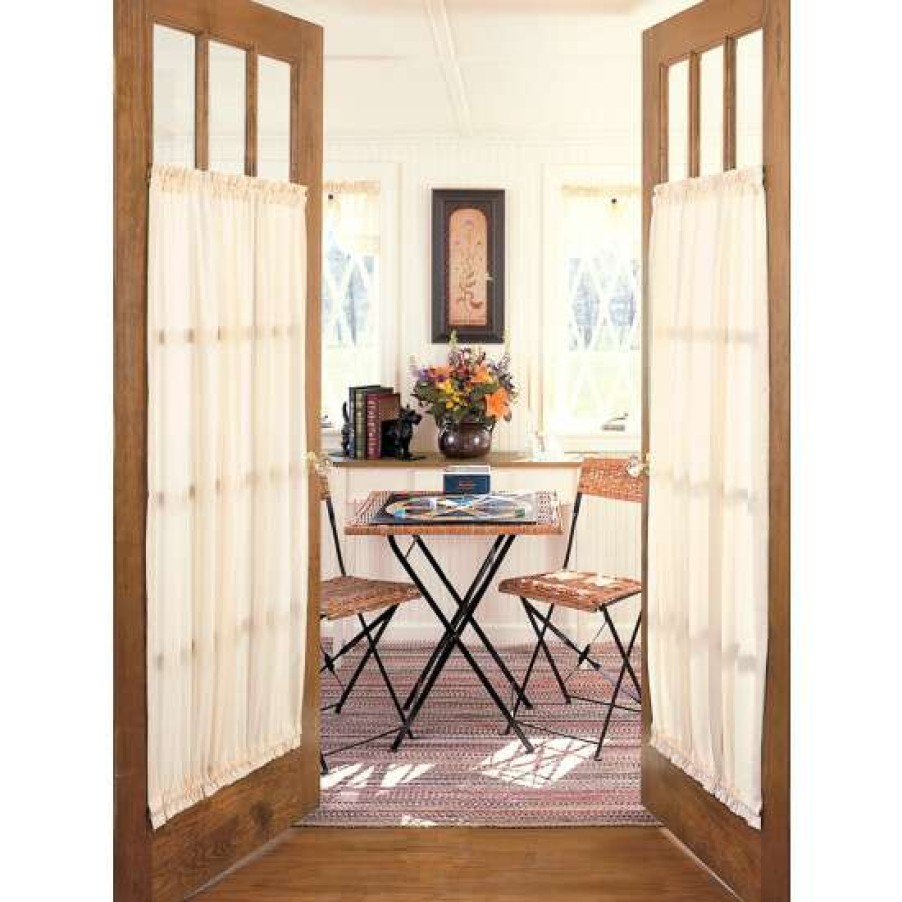 Curtains & Drapes * | Budget Vermont Country Store Striped Semi-Sheer Rod Pocket Door Panel