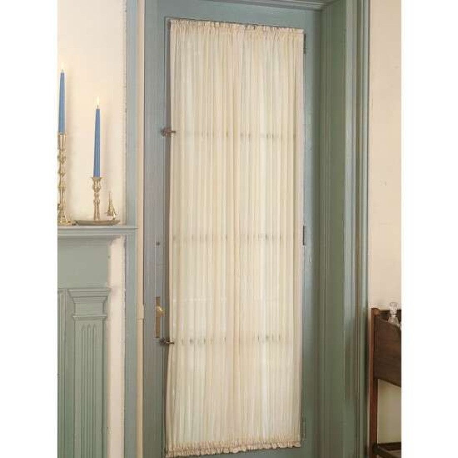 Curtains & Drapes * | Budget Vermont Country Store Striped Semi-Sheer Rod Pocket Door Panel