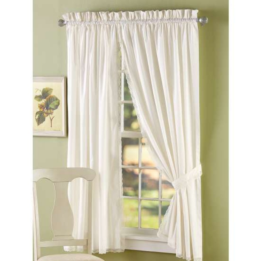 Curtains & Drapes * | Promo Vermont Country Store Jane'S Lace Rod Pocket Curtains