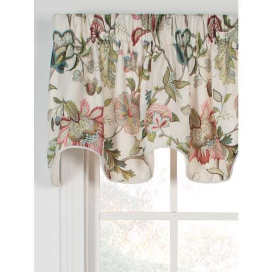 Valances * | Best Deal Vermont Country Store Chateau De Fleur Rod Pocket Scalloped Valance