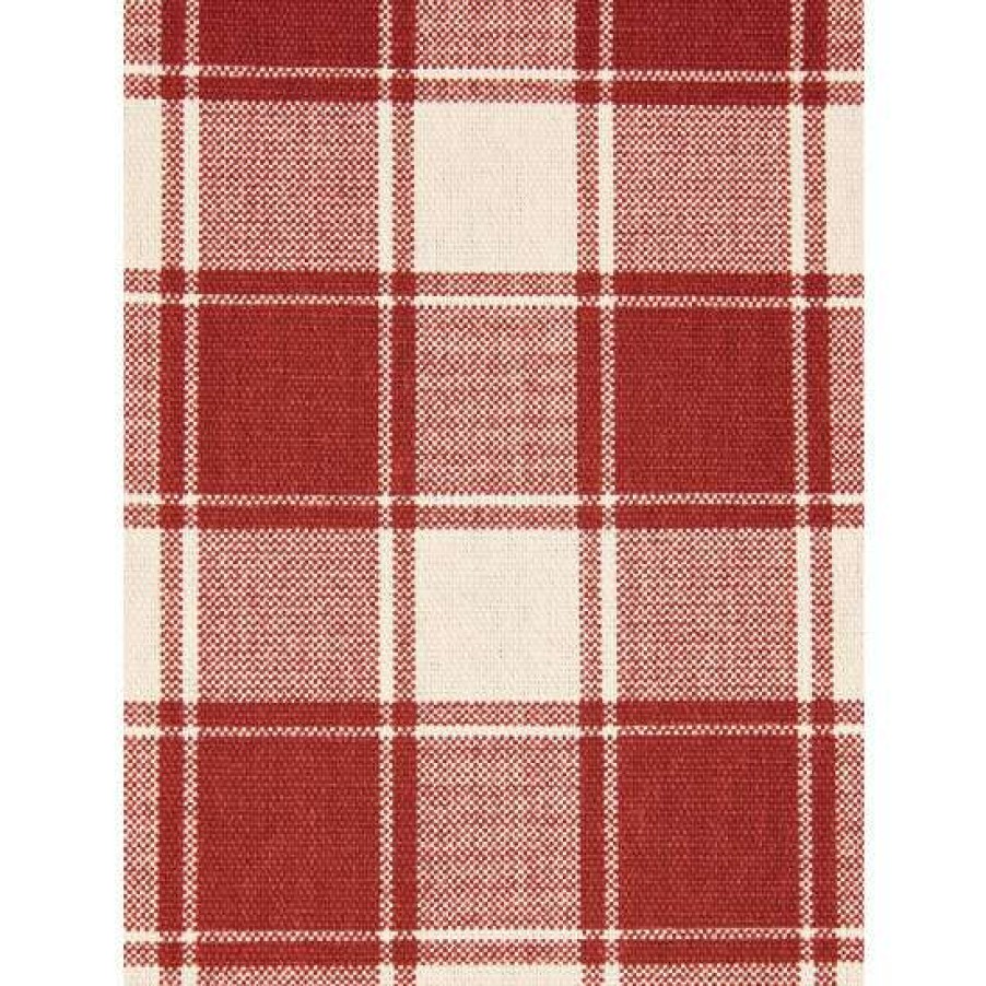 Valances * | Outlet Vermont Country Store Sutton Check Rod Pocket Tailored Valance