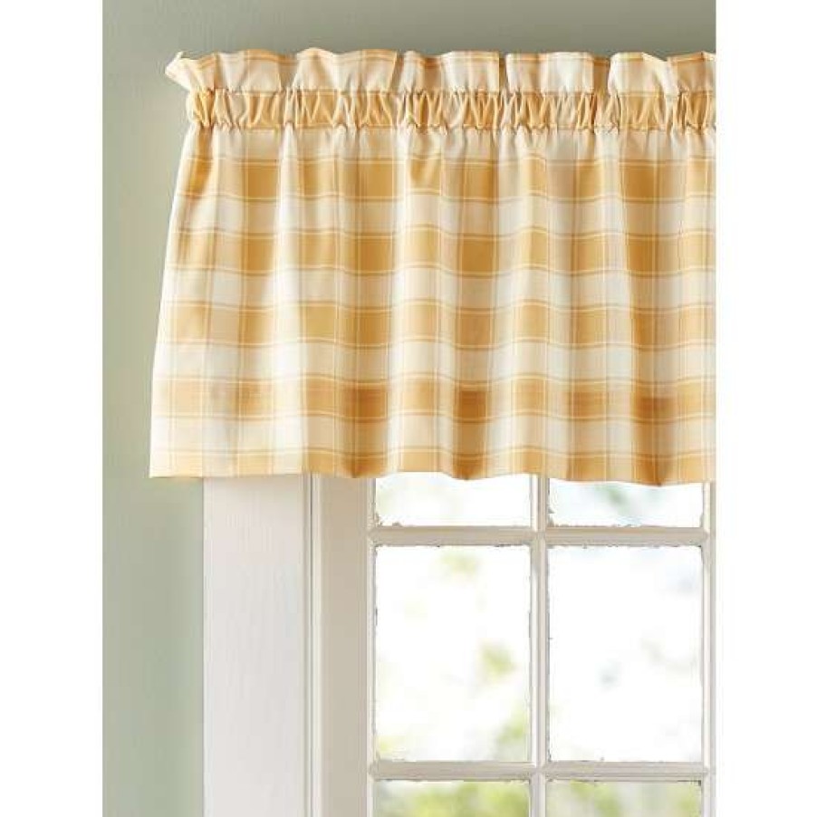 Valances * | Outlet Vermont Country Store Sutton Check Rod Pocket Tailored Valance