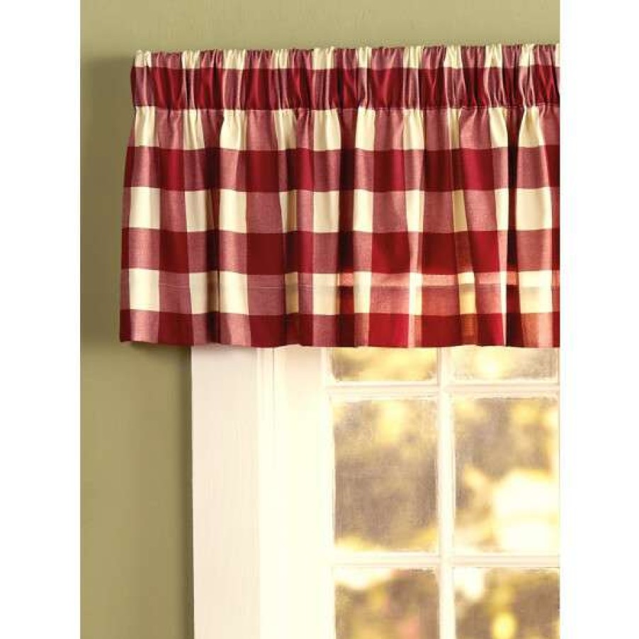 Valances * | Budget Vermont Country Store Buffalo Check Rod Pocket Tailo Valance