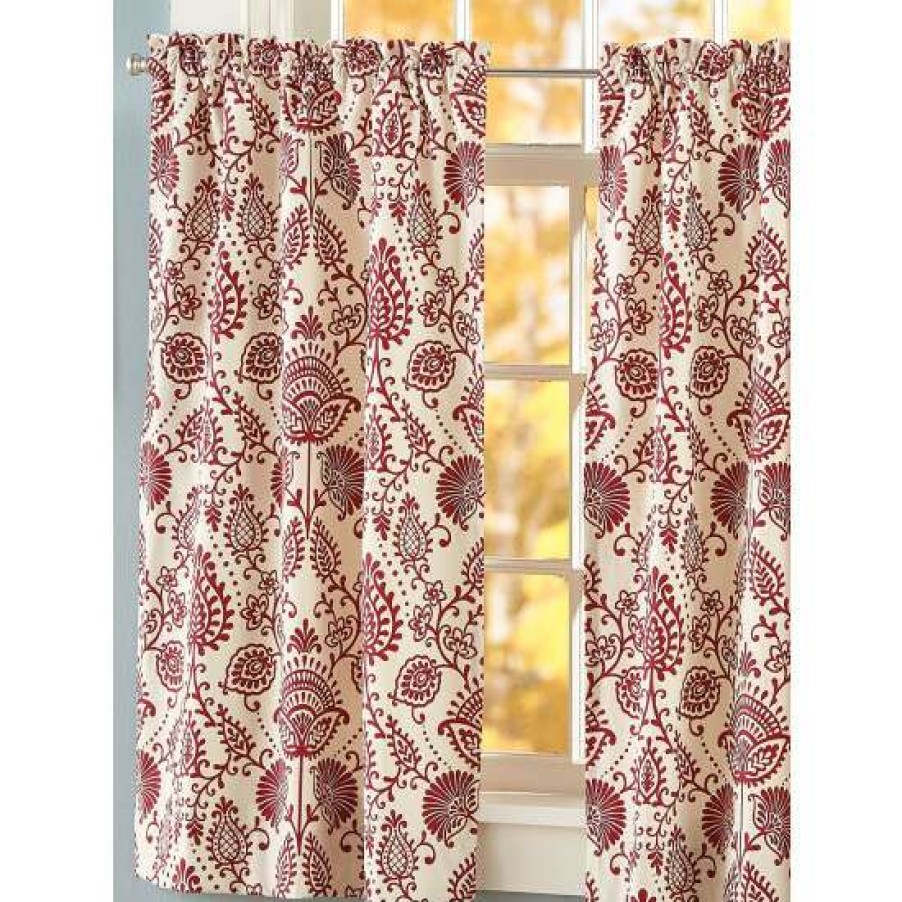 Curtains & Drapes * | Deals Vermont Country Store Country Floral Rod Pocket Tiers