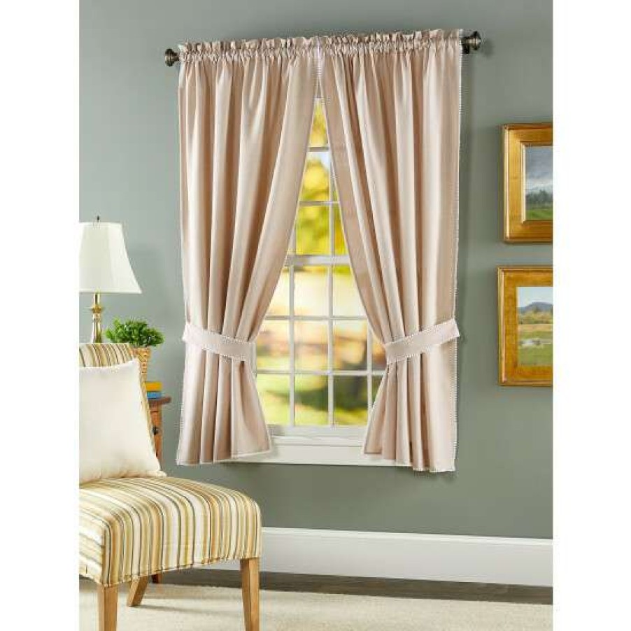 Curtains & Drapes * | Flash Sale Vermont Country Store Petite Hobnail Trim Rod Pocket Curtains