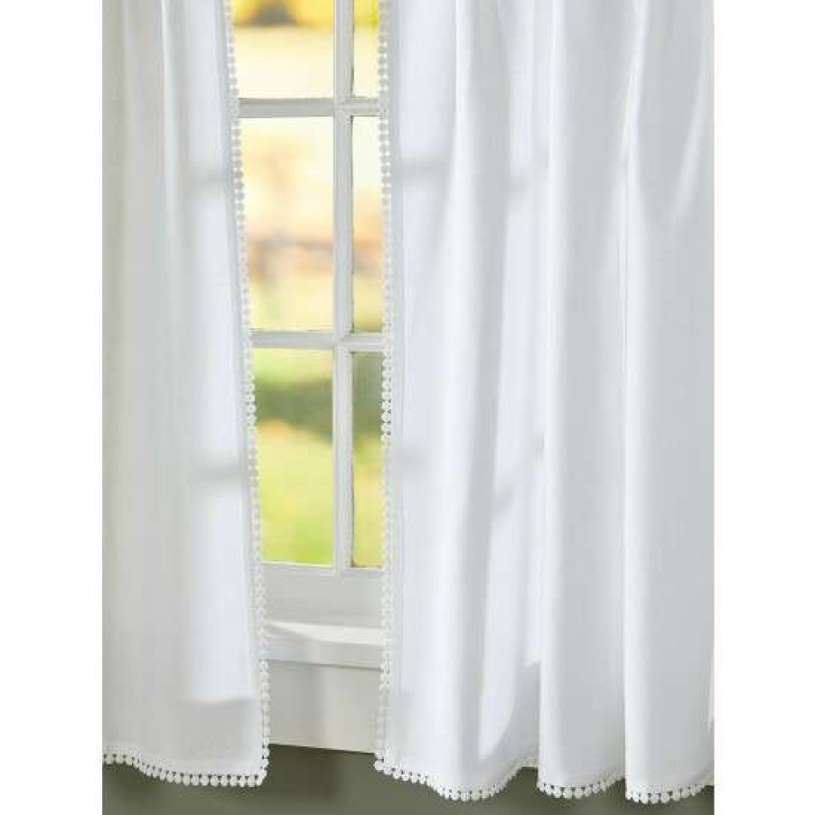 Curtains & Drapes * | Flash Sale Vermont Country Store Petite Hobnail Trim Rod Pocket Curtains