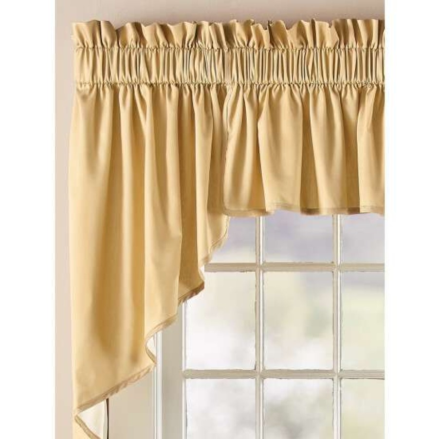 Valances * | Deals Vermont Country Store Carolyn'S Colorful Lined Rod Pocket 3-Piece Swag Set