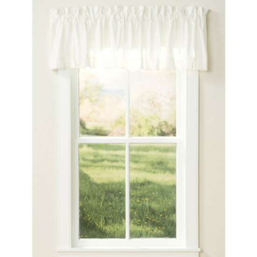 Valances * | Best Sale Vermont Country Store Jane'S Plain And Simple Rod Pocket Tailored Valance