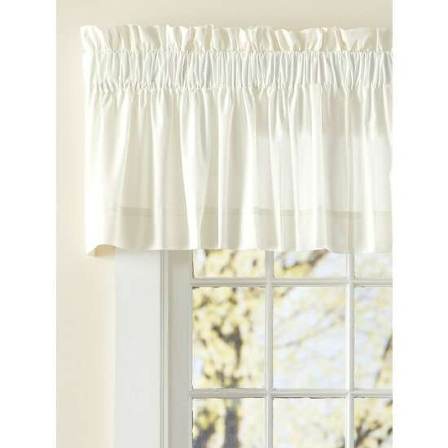 Valances * | Best Sale Vermont Country Store Jane'S Plain And Simple Rod Pocket Tailored Valance