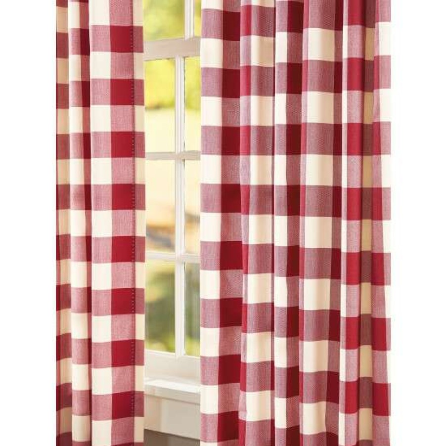 Curtains & Drapes * | Budget Vermont Country Store Buffalo Check Tab Top Curtains