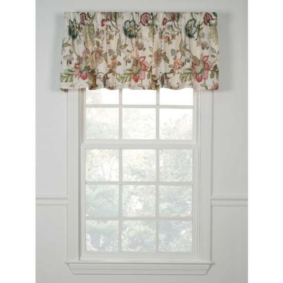 Valances * | Wholesale Vermont Country Store Chateau De Fleur Rod Pocket Tailo Valance