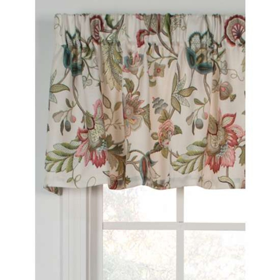 Valances * | Wholesale Vermont Country Store Chateau De Fleur Rod Pocket Tailo Valance