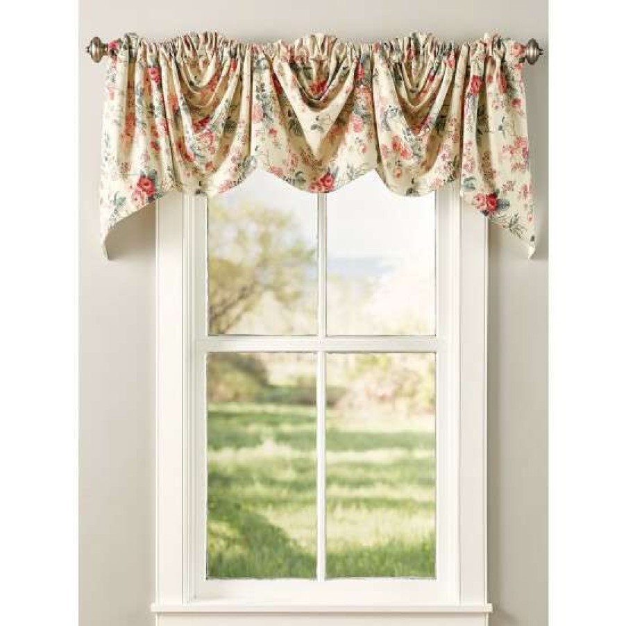 Valances * | Best Sale Vermont Country Store Abbey Rose Austrian Valance Rosewood