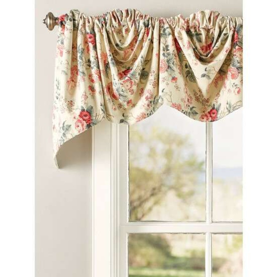 Valances * | Best Sale Vermont Country Store Abbey Rose Austrian Valance Rosewood