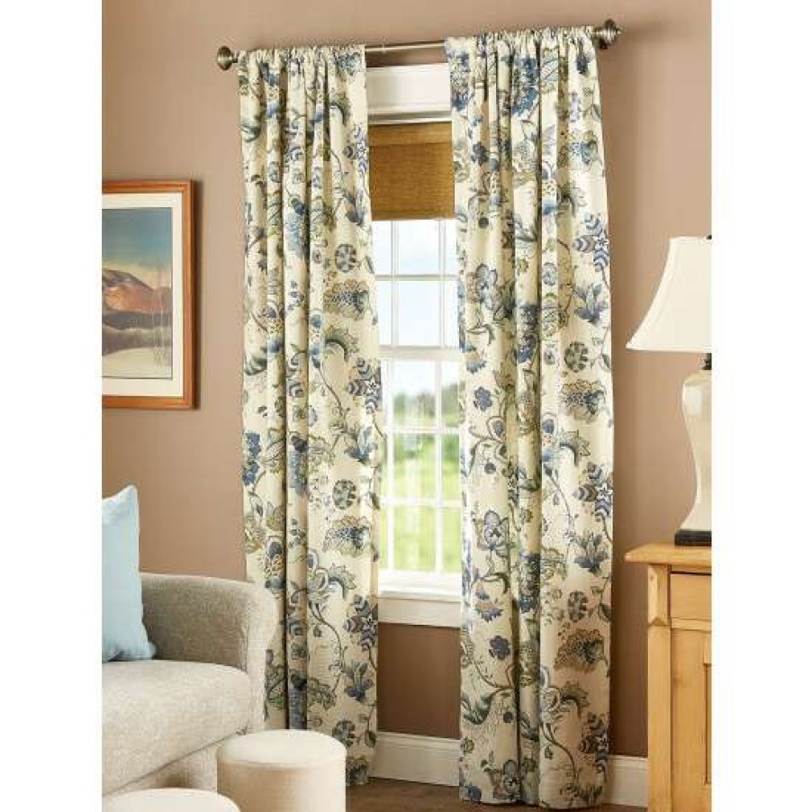 Curtains & Drapes * | Promo Vermont Country Store Jacobean Floral Rod Pocket Curtains