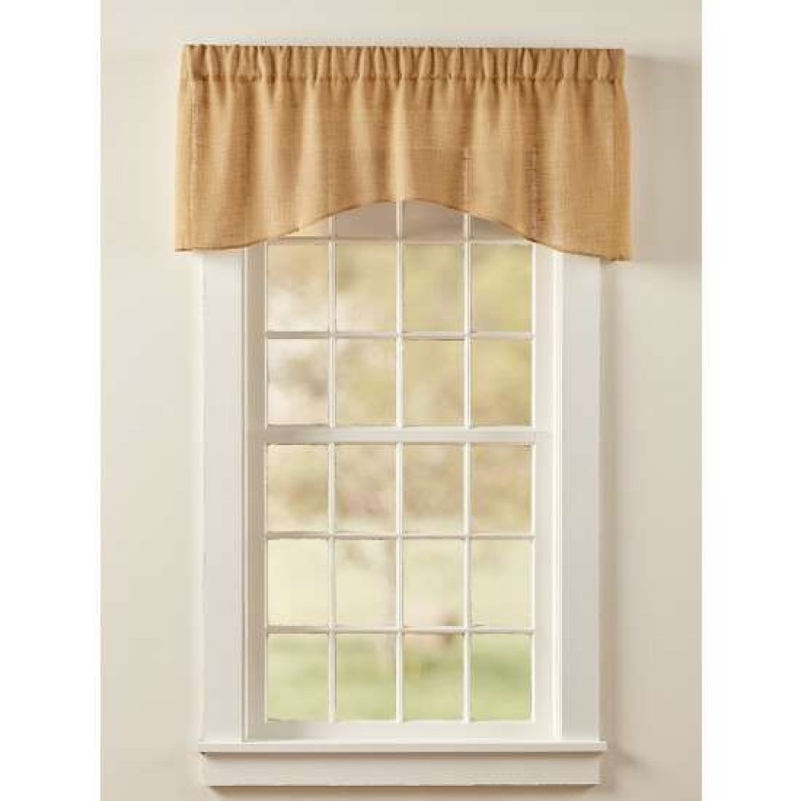 Valances * | New Vermont Country Store Sheer Linen Rod Pocket Crescent Valance