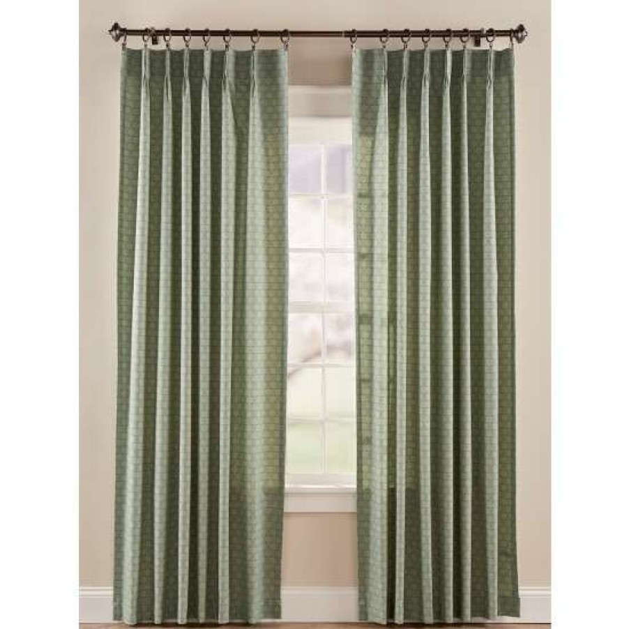 Curtains & Drapes * | Promo Vermont Country Store Tonal Check Lined 96 Inch Pinch Pleat Curtains