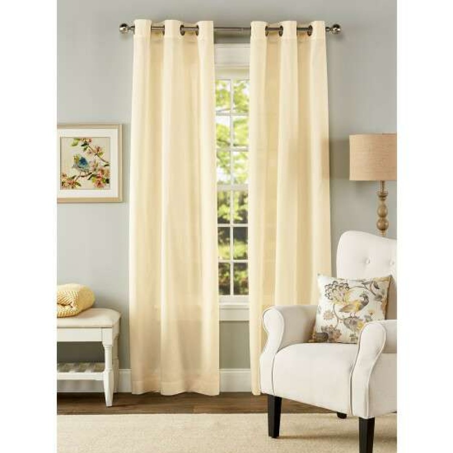 Curtains & Drapes * | Best Reviews Of Vermont Country Store Striped Semi-Sheer Grommet Top Curtains