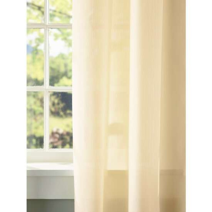 Curtains & Drapes * | Best Reviews Of Vermont Country Store Striped Semi-Sheer Grommet Top Curtains