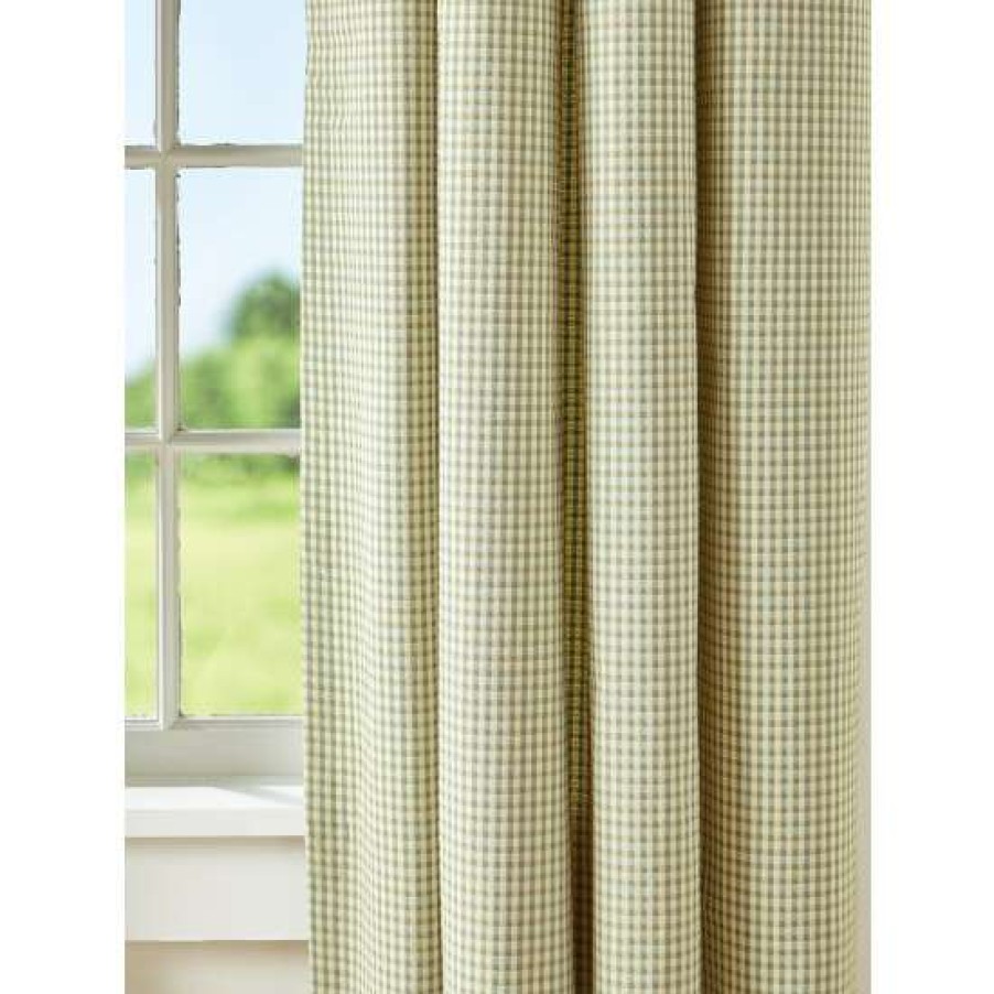 Curtains & Drapes * | Discount Vermont Country Store Colebrook Check Lined Rod Pocket Curtains