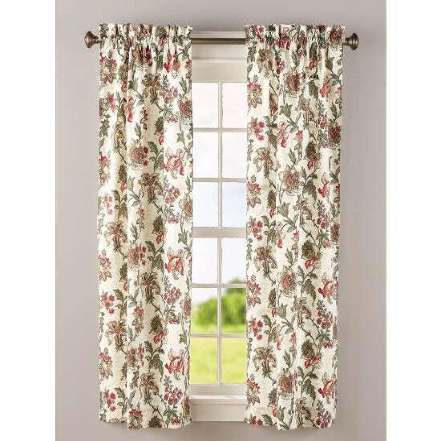 Curtains & Drapes * | Outlet Vermont Country Store Jacobean Garden Rod Pocket Curtains