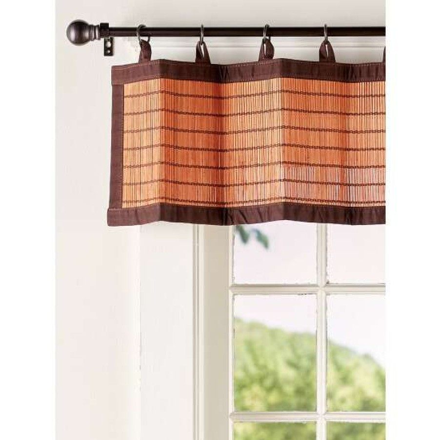 Valances * | Cheapest Vermont Country Store Ring Top Bamboo Valance