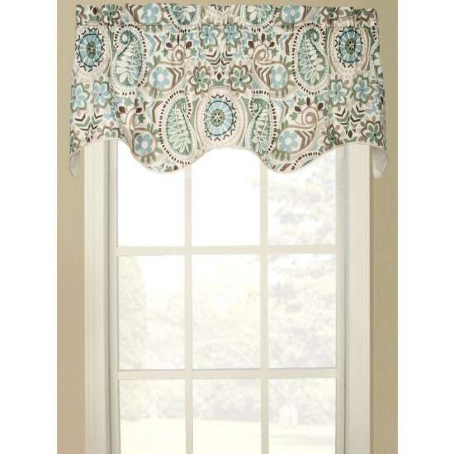 Valances * | Best Deal Vermont Country Store Paisley Palette Lined Rod Pocket Filler Valance Natural Multi