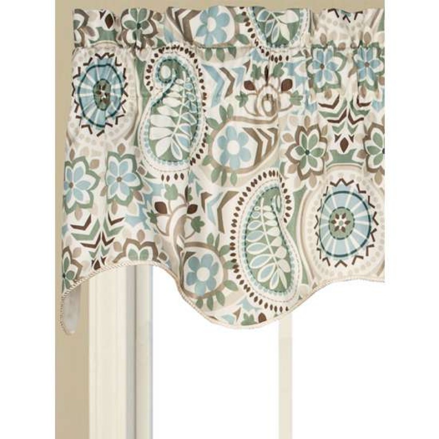 Valances * | Best Deal Vermont Country Store Paisley Palette Lined Rod Pocket Filler Valance Natural Multi