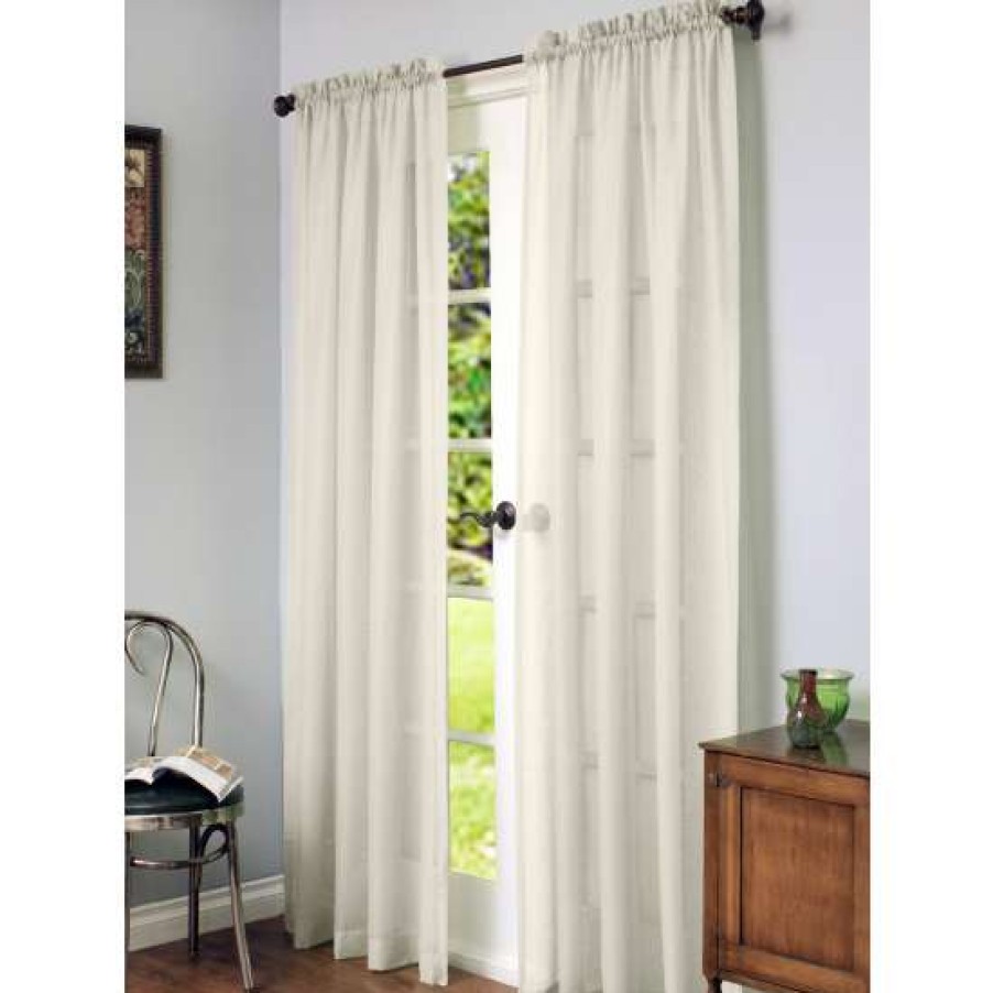 Curtains & Drapes * | Flash Sale Vermont Country Store Light And Lineny Rod Pocket Sheer Panel