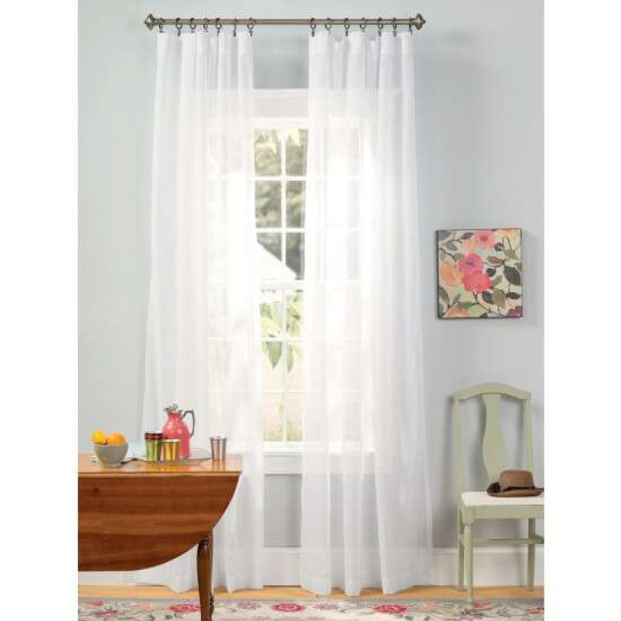 Curtains & Drapes * | Flash Sale Vermont Country Store Light And Lineny Rod Pocket Sheer Panel