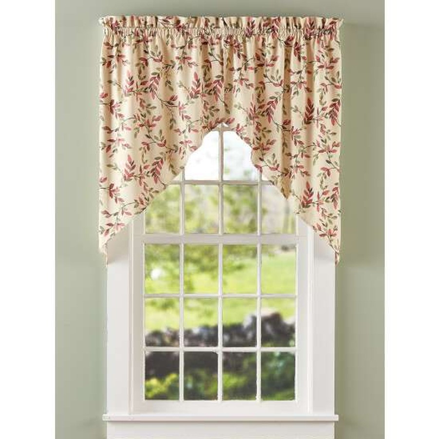 Valances * | Brand New Vermont Country Store Arbor Lane Rod Pocket Swag Pair