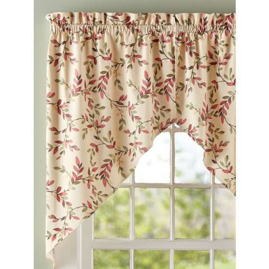 Valances * | Brand New Vermont Country Store Arbor Lane Rod Pocket Swag Pair