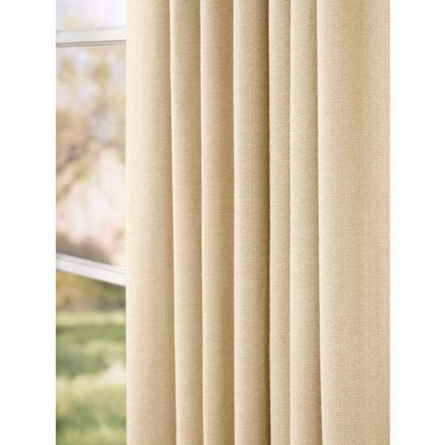 Curtains & Drapes * | Outlet Vermont Country Store Soft Chevron Lined Rod Pocket Long Panel With Back Tabs