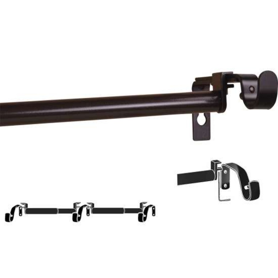 Curtain Rods & Accessories * | Buy Vermont Country Store Double-Up Curtain Rod, 5/8 Inch