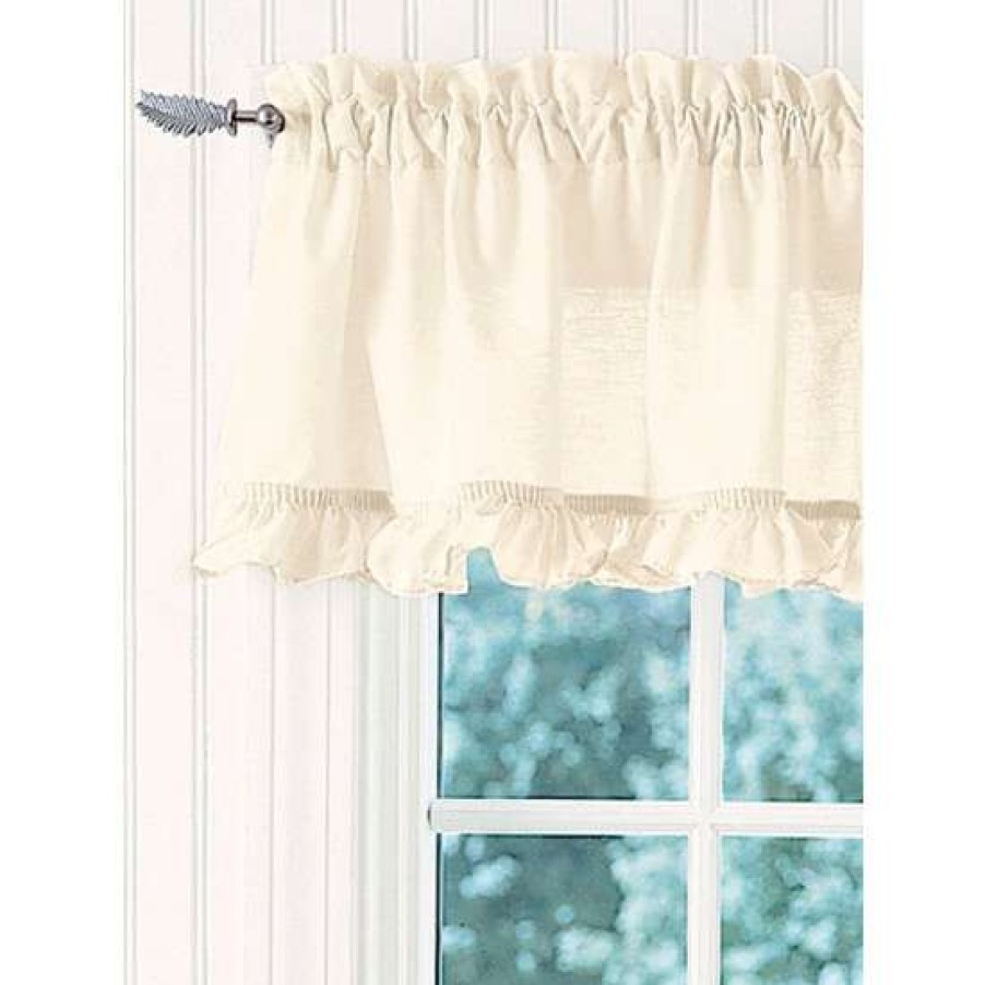 Valances * | Best Deal Vermont Country Store Narrow Ruffles Rod Pocket Tailored Valance