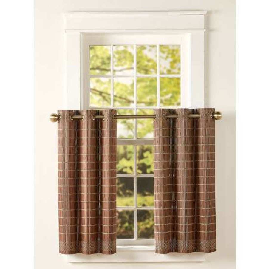 Curtains & Drapes * | Wholesale Vermont Country Store Grommet Top Bamboo Tiers