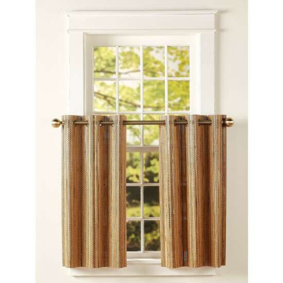 Curtains & Drapes * | Wholesale Vermont Country Store Grommet Top Bamboo Tiers