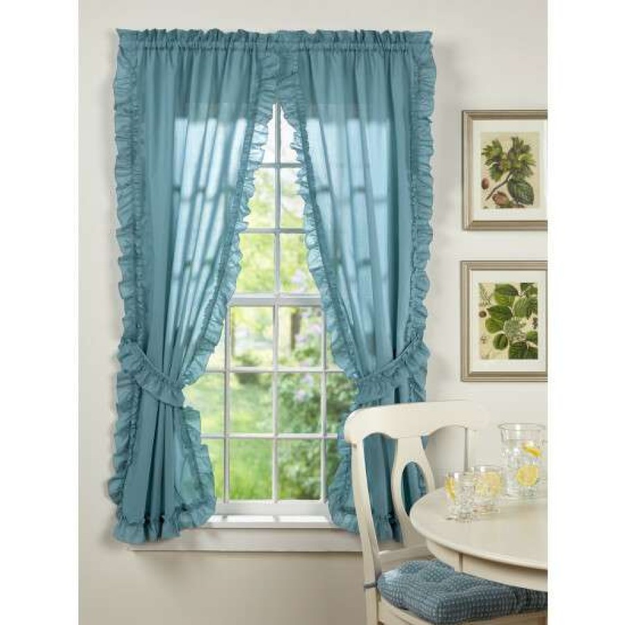 Curtains & Drapes * | Hot Sale Vermont Country Store Classic Solid Ruffles Rod Pocket Curtains