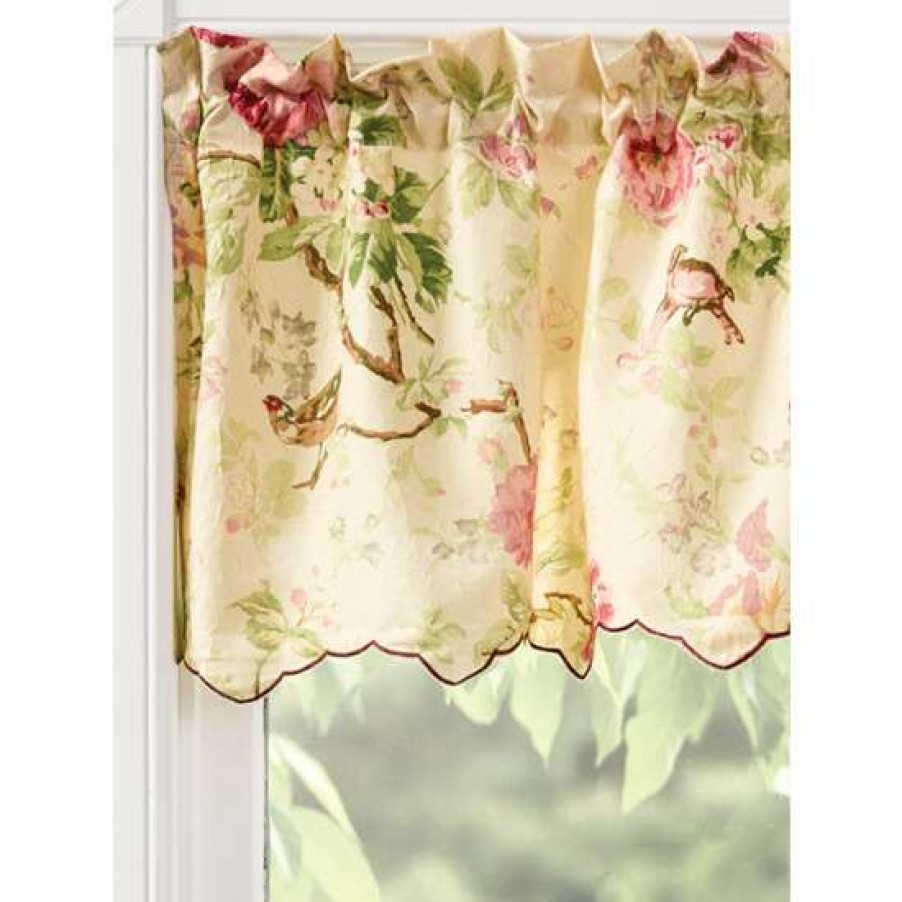 Valances * | Promo Vermont Country Store Birdsong Blooms Rod Pocket Valance