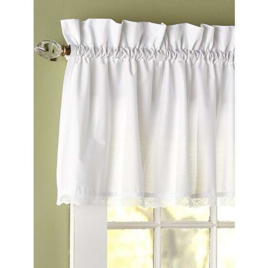 Valances * | New Vermont Country Store Jane'S Lace Rod Pocket Tailored Valance