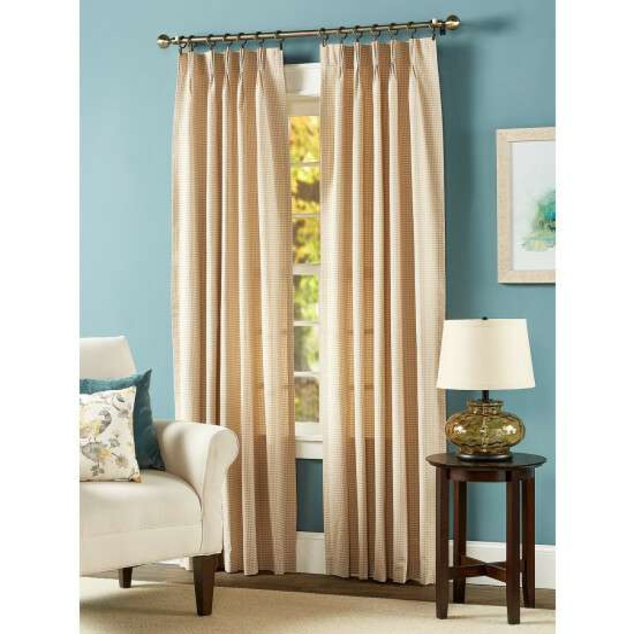 Curtains & Drapes * | Buy Vermont Country Store Colebrook Check Lined 58 Inch Pinch Pleat Curtains