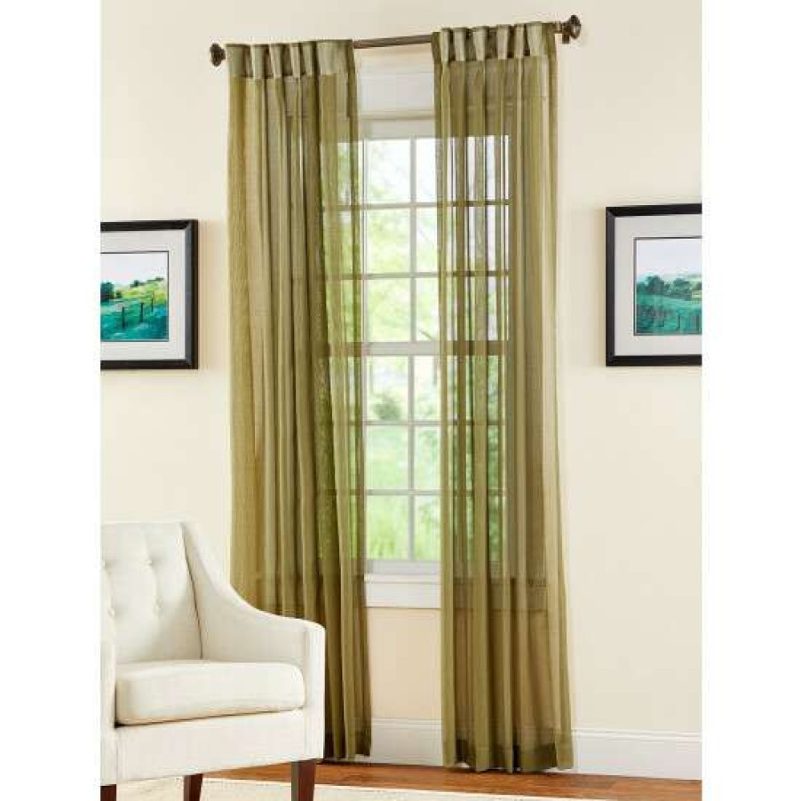 Curtains & Drapes * | New Vermont Country Store Pretty Pleats Semi-Sheer Curtains With Back Tabs