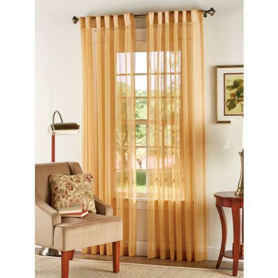 Curtains & Drapes * | New Vermont Country Store Pretty Pleats Semi-Sheer Curtains With Back Tabs