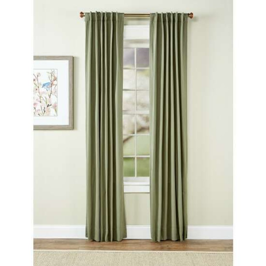 Curtains & Drapes * | Brand New Vermont Country Store Insulated Blend Lined Rod Pocket Curtains With Back Tabs