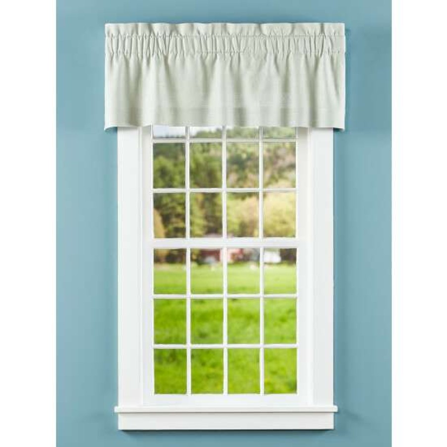 Valances * | Best Pirce Vermont Country Store Soft Linen Rod Pocket Tailored Valance