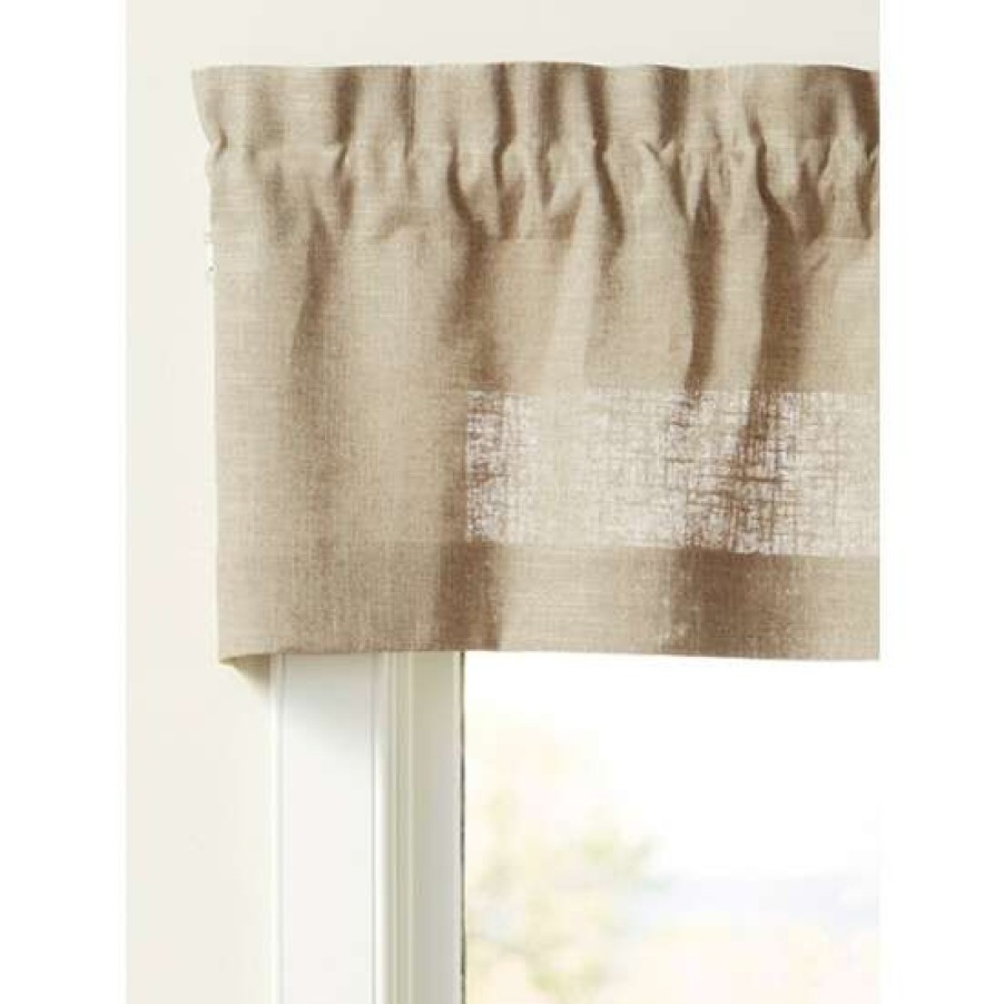 Valances * | Best Pirce Vermont Country Store Soft Linen Rod Pocket Tailored Valance