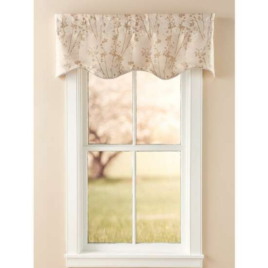 Valances * | Coupon Vermont Country Store Shimmery Scenic Silhouettes Lined Rod Pocket Scalloped Valance