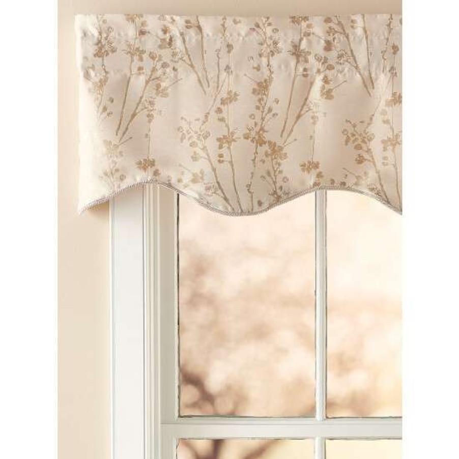 Valances * | Coupon Vermont Country Store Shimmery Scenic Silhouettes Lined Rod Pocket Scalloped Valance