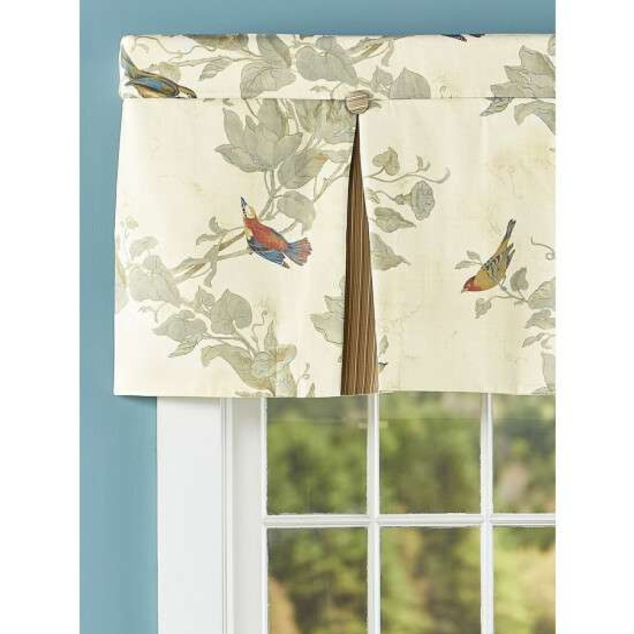 Valances * | New Vermont Country Store Aviary Lined Pleated Rod Pocket Valance